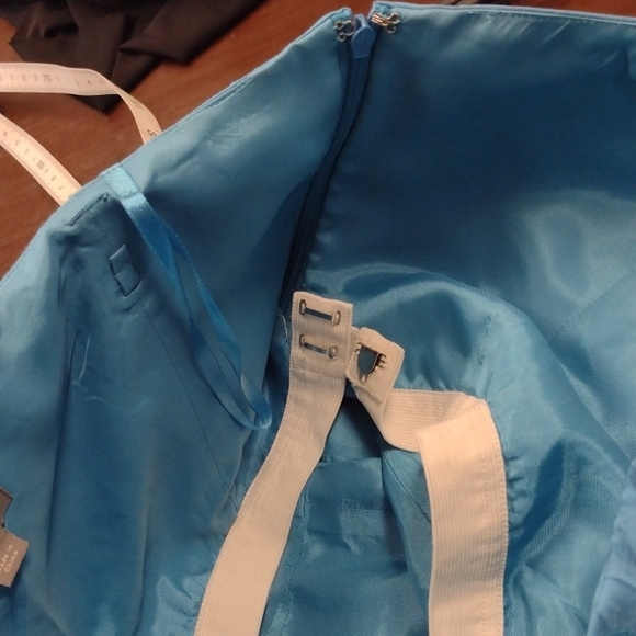 Ann Taylor Blue Strapless Sheath Mini Dress - Picture 9 of 14